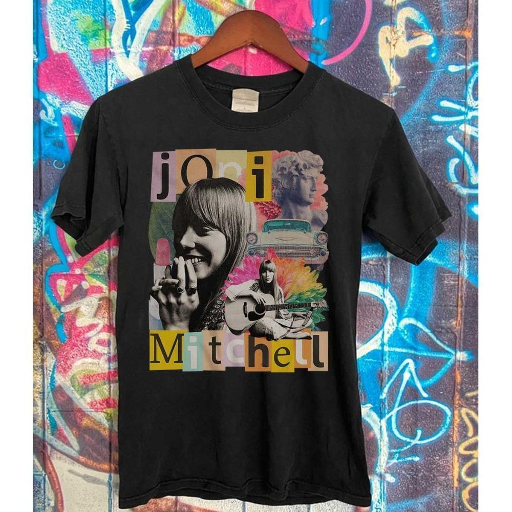 Joni Mitchell Unisex Black T-Shirt